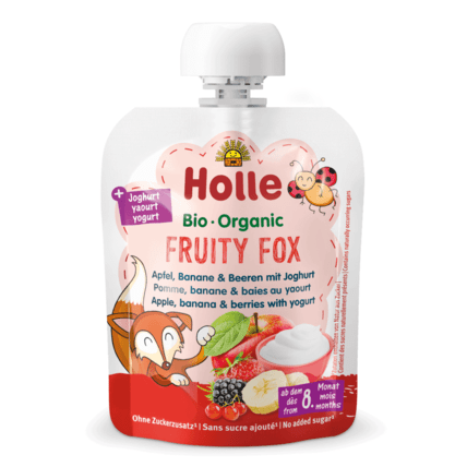 Avis Fruity Fox - Gourde Pomme, banane & baies avec yaourt Holle 1