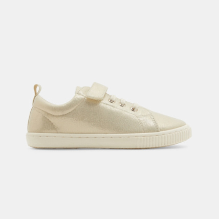 Avis Tennis toile lacets et scratch jaunes fille OKAIDI 1