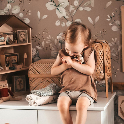 Avis Papier peint enfant trèfles beige Dekornik 1