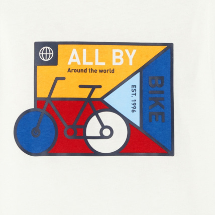 Avis T-shirt manches longues motif vélo blanc garçon OKAIDI 2