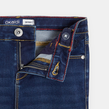 Avis Jean skinny stretch 5 poches bleu fille OKAIDI 2
