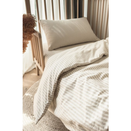 Avis Housse de couette Percale de Coton Bio bébé rayé KADOLIS 2