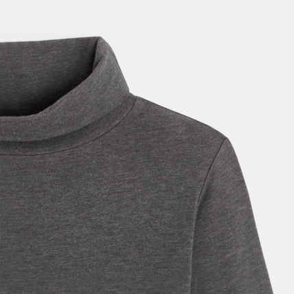 Avis T-shirt stretch col roulé uni gris garçon OKAIDI 2