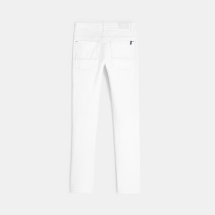 Avis Pantalon slim en toile bi-stretch blanc garçon OKAIDI 4