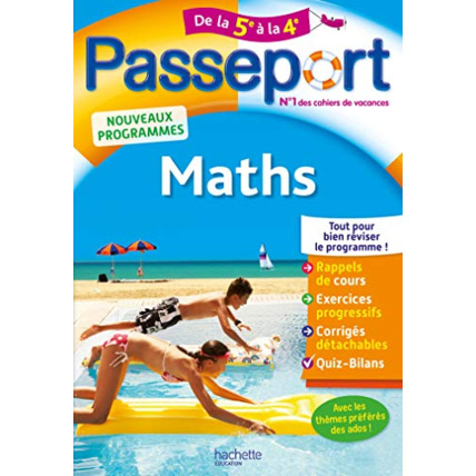 Avis Passeport - Maths de la 5e à la 4e - Cahier de vacances 2021 Hachette Éducation 1