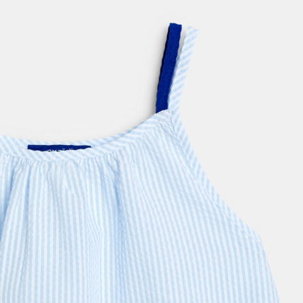 Avis Robe rayée à fines bretelles bleue fille OKAIDI 3