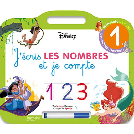 Avis Disney - Les grands Classiques Disney - Ardoise J'écris les nombres et je compte (3-6 ans) Hachette Éducation 1
