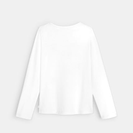 Avis T-shirt coton bio sequins et broderies flocon blanc fille OKAIDI 4