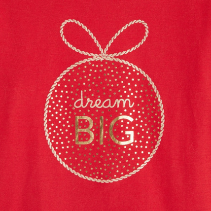 Avis T-shirt à message "dream big" rouge fille OKAIDI 3