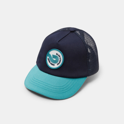 Avis Casquette toile et filet "Blue stripes, good vibes" verte garçon OKAIDI 1