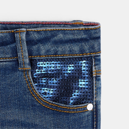 Avis Jean skinny à sequins bleu fille OKAIDI 5