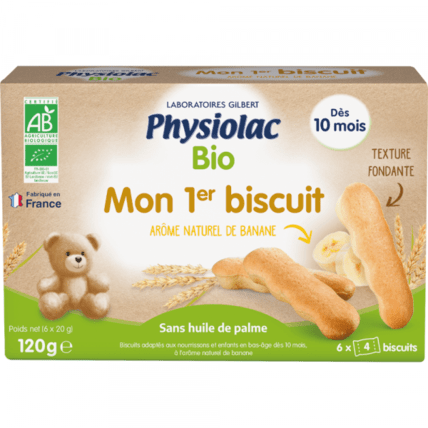Avis Biscuit Bio arôme naturel de banane Physiolac 1