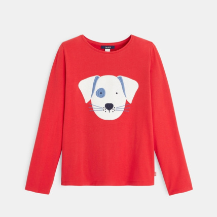 Avis T-shirt à motif animal rouge fille OKAIDI 2