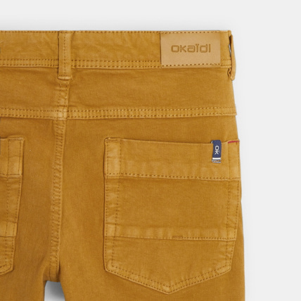 Avis Pantalon skinny en toile bi-stretch jaune garçon OKAIDI 4