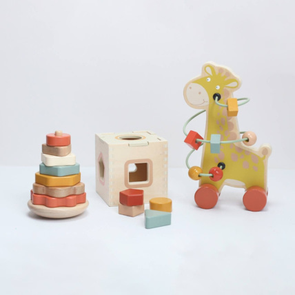 Avis Coffret de 3 jouets d'éveil en bois Trois Kilos Sept 1
