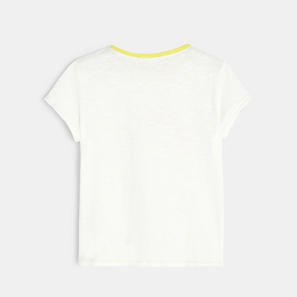 Avis T-shirt à rayures colorées beige fille OKAIDI 4