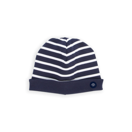 Avis Bonnet "Morgan" Kids - Coton Épais - Navire/Blanc ARMOR-LUX 1