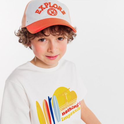 Avis Casquette en toile bicolore orange garçon OKAIDI 1