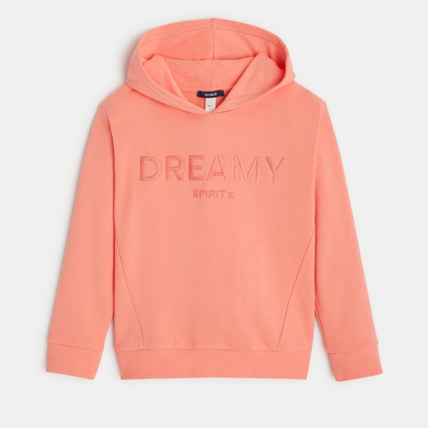 Avis Sweat à capuche à message orange fille OKAIDI 1