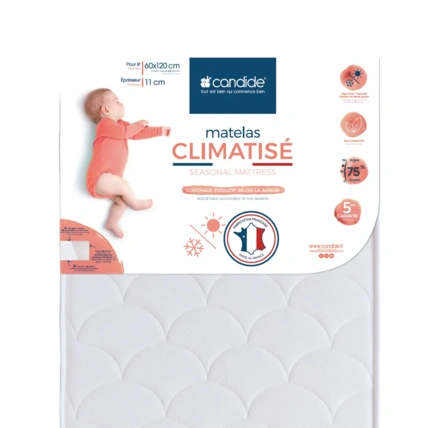 Avis Matelas bébé  Climatisé 2 faces - 60x120cm CANDIDE 1