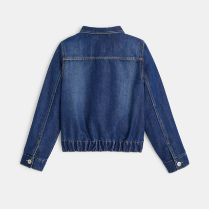 Avis Veste en  jean à dos élastiqué bleu fille OKAIDI 2