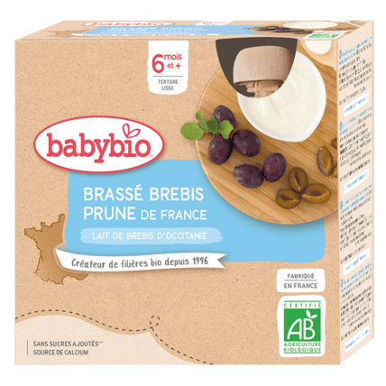 Avis Gourdes Lactées Mes Brassés Lait de Brebis d'Occitanie Prune de nos régions Babybio 1
