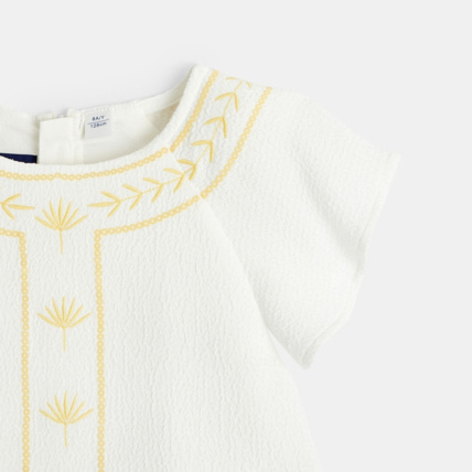 Avis Robe de cérémonie brodée blanche fille OKAIDI 3