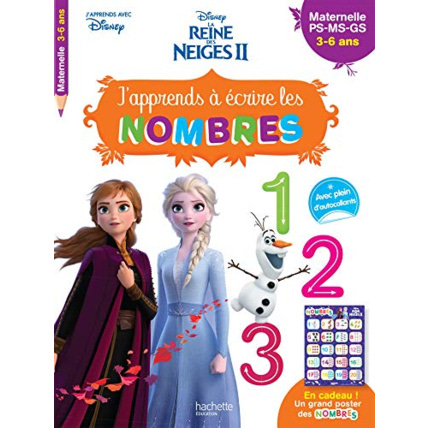 Avis Disney - Reine des Neiges 2 - J'apprends à écrire les nombres PS - MS - GS (3-6 ans) Hachette Éducation 1