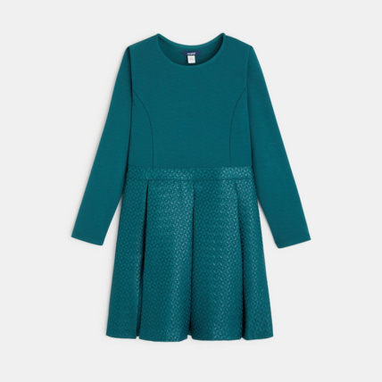 Avis Robe de fête jacquard brillant verte fille OKAIDI 2