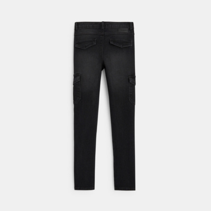 Avis Pantalon skinny en toile stretch gris fille OKAIDI 5
