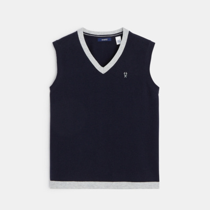 Avis Pull sans manches bleu garçon OKAIDI 1