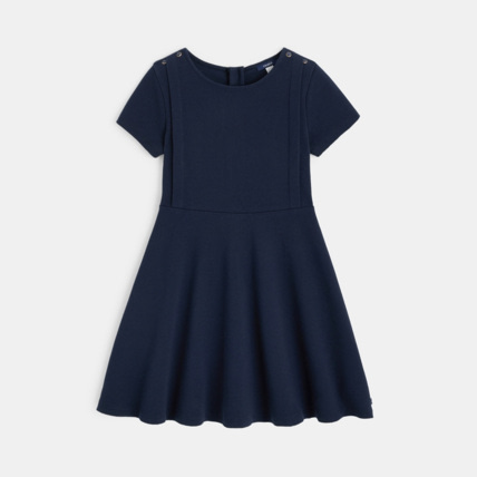 Avis Robe manches courtes côtelée bleue fille OKAIDI 1