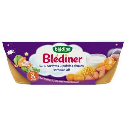 Avis Blediner Bols duo de carottes et patates douces semoule lait Blédina 1