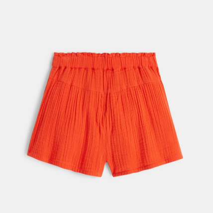 Avis Short en gaze de coton rouge fille OKAIDI 3