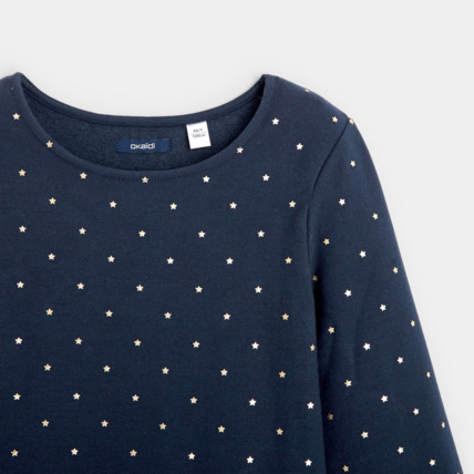 Avis Robe molleton imprimé étoiles bleue fille OKAIDI 3