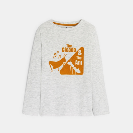 Avis T-shirt manches longues thème fables blanc garçon OKAIDI 1