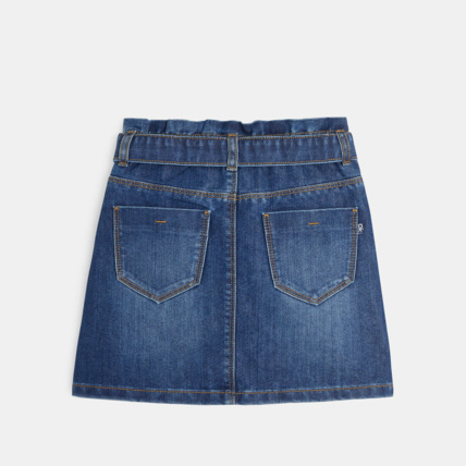 Avis Jupe courte ceinturée en jean bleue fille OKAIDI 3