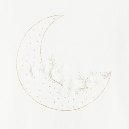 Avis T-shirt à manches bouffantes et motif lune blanc fille OKAIDI 2