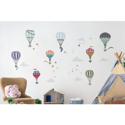 Avis Sticker montgolfières colorées et nuages Mon Lit Cabane 3