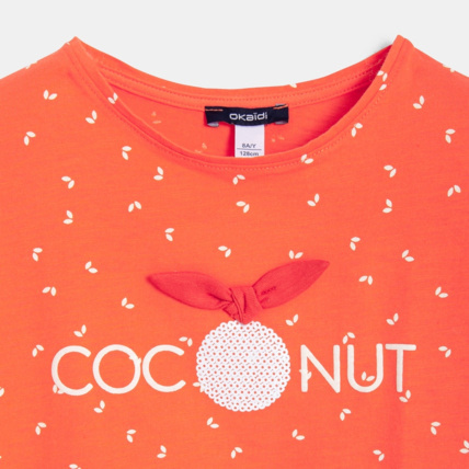 Avis T-shirt coloré original Coconut orange fille OKAIDI 2
