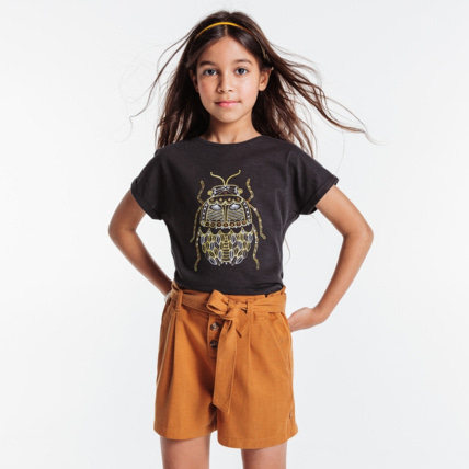 Avis T-shirt à motif brodé gris fille OKAIDI 1