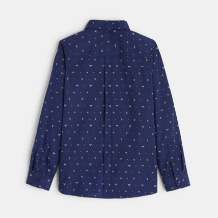 Avis Chemise en popeline imprimée bleue garçon OKAIDI 4