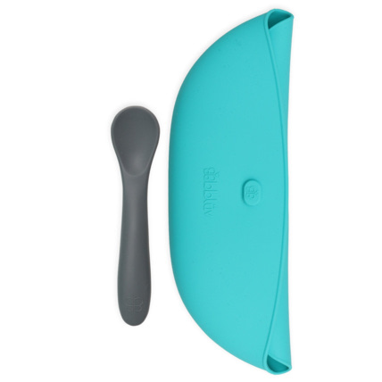 Avis Lot de 2 bavoirs et cuillères en silicone - Pöket Bblüv 3