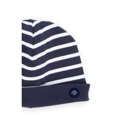 Avis Bonnet "Morgan" Kids - Coton Épais - Navire/Blanc ARMOR-LUX 2