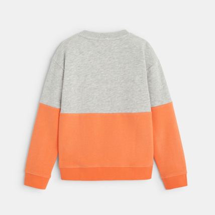 Avis Sweat-shirt à message Feel Happy orange garçon OKAIDI 4