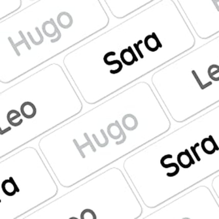 Avis Étiquettes autocollantes Noir et Blanc My Nametags 1