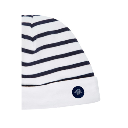 Avis Bonnet "Morgan" Kids - Coton Épais - Blanc/Navire ARMOR-LUX 2