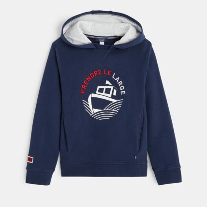 Avis Sweat-shirt à capuche fourrée bleu garçon OKAIDI 1