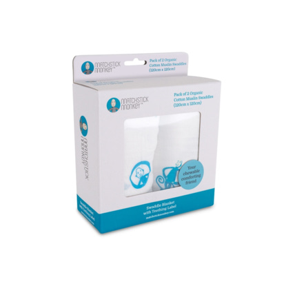Avis Pack de 2 maxi langes en coton bio MATCHSTICK MONKEY 2