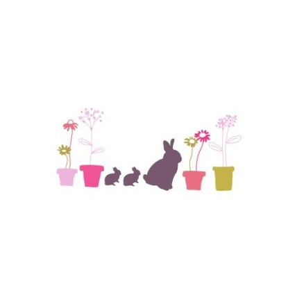 Avis 7 stickers Lapins & fleurs chambre fille Vertbaudet 1